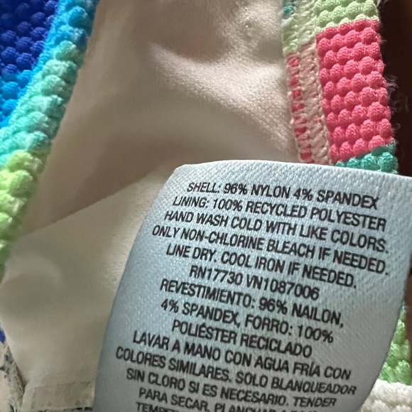 Shade & Shore Blue and Green Bikini with Artistic Leaf Print - Picture 4 of 4